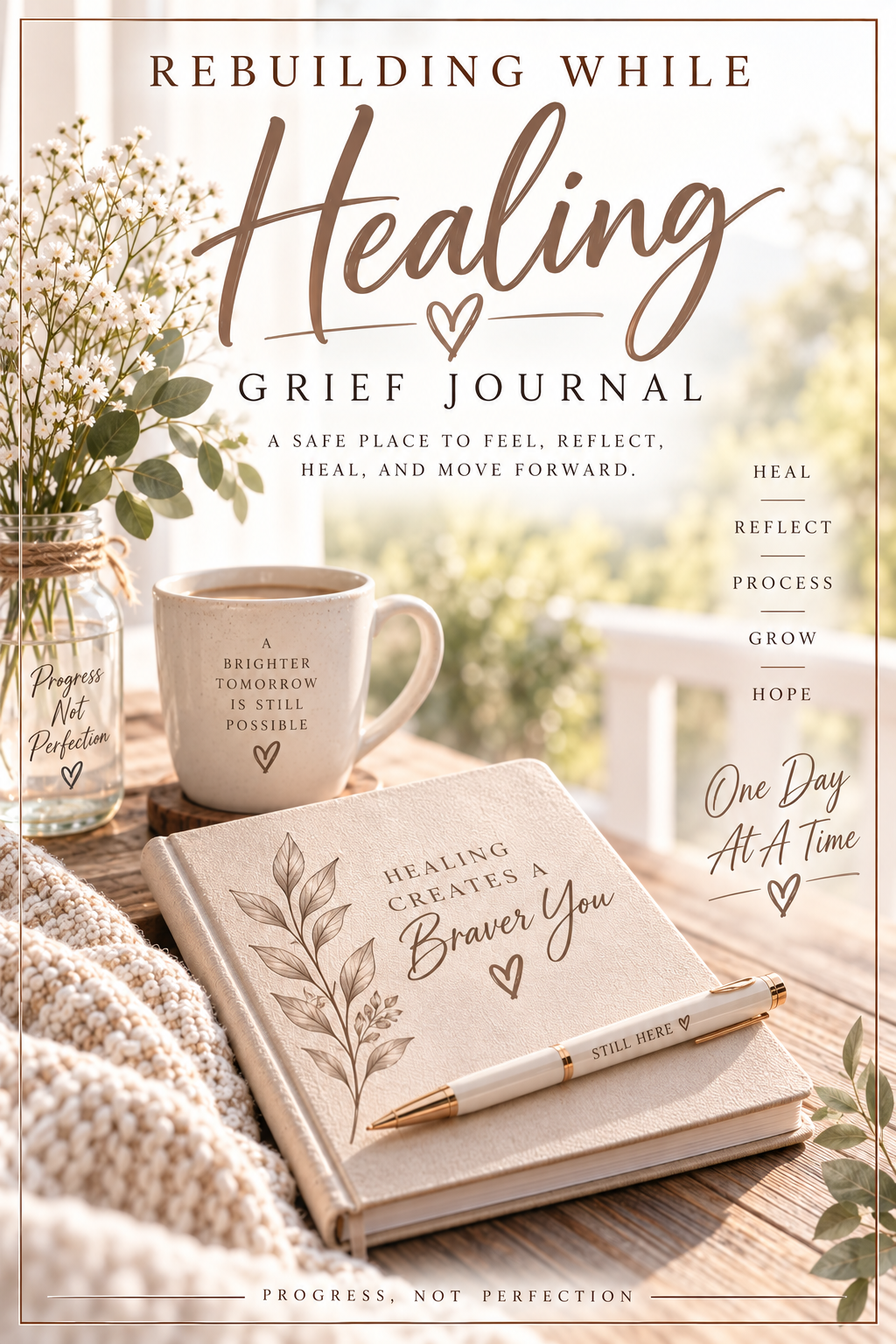 Learning to Live With Loss | 21-Day Guided Grief Journal – Digital Download