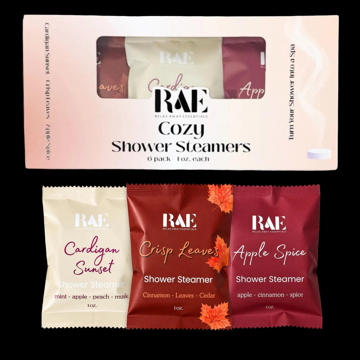 Cozy Shower Steamers 6 Pack | Fall Shower Steamers | Comfort Gift - Aromatherapy | Gift for her | Gift for him | Autumn Aromatherapy